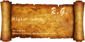 Rigler Gunda névjegykártya